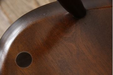 中古　美品　松本民芸家具　美しいシルエットが目を引く#85リーチ型アームチェア2脚セット(ダイニングチェア、板座チェア、アームチェア、椅子)(R-063812)