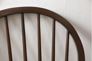 中古　美品　松本民芸家具　クッション付き　美しいシルエットが目を引く、#85リーチ型アームチェア2脚セット(ダイニングチェア、板座チェア、アームチェア、椅子)(R-063813)