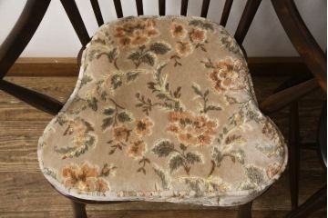中古　美品　松本民芸家具　クッション付き　美しいシルエットが目を引く、#85リーチ型アームチェア2脚セット(ダイニングチェア、板座チェア、アームチェア、椅子)(R-063813)
