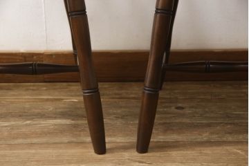 中古　美品　松本民芸家具　クッション付き　美しいシルエットが目を引く、#85リーチ型アームチェア2脚セット(ダイニングチェア、板座チェア、アームチェア、椅子)(R-063813)