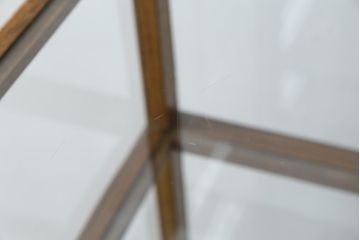 和製アンティーク　大正ロマン　縄目モールの素敵なナラ材製縦型ガラスケース(ショーケース、陳列棚、飾り棚、キャビネット、キュリオケース、店舗什器)(R-063817)