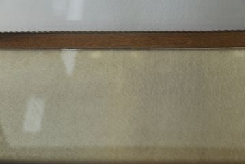 和製アンティーク　大正ロマン　縄目モールの素敵なナラ材製縦型ガラスケース(ショーケース、陳列棚、飾り棚、キャビネット、キュリオケース、店舗什器)(R-063817)