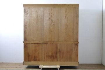 中古　最高級!!　特注!!　伝統工芸士　田澤謙介作　収納力抜群!分厚い桐材の組み立て式加茂総桐箪笥(桐たんす、衣装箪笥、着物箪笥、収納箪笥、和タンス、引き出し、バラ売り可能)(定価約300万円)(R-063818)
