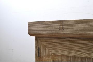 中古　最高級!!　特注!!　伝統工芸士　田澤謙介作　脚または台輪リメイク　分厚い桐材が存在感を放つ加茂総桐箪笥ローボード(桐たんす、戸棚、収納棚、テレビ台、テレビボード)(定価約50万円)(R-063819)