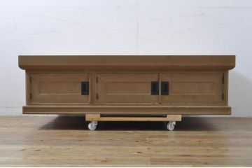 中古　最高級!!　特注!!　落ち着いた和の空間におすすめの総桐箪笥ローボード(テレビ台、テレビボード、戸棚、収納棚、桐たんす)(R-063825)