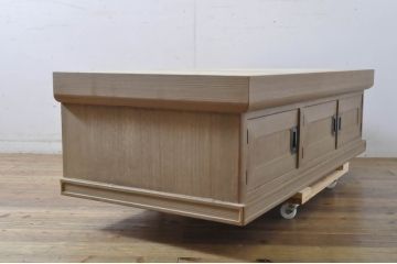 中古　最高級!!　特注!!　落ち着いた和の空間におすすめの総桐箪笥ローボード(テレビ台、テレビボード、戸棚、収納棚、桐たんす)(R-063825)