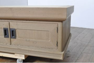 中古　最高級!!　特注!!　落ち着いた和の空間におすすめの総桐箪笥ローボード(テレビ台、テレビボード、戸棚、収納棚、桐たんす)(R-063825)