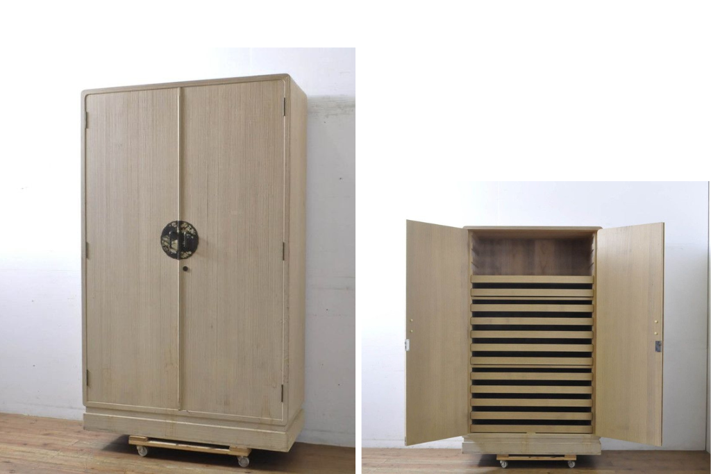 中古　国産　職人手造り　品のある佇まいが魅力の総桐箪笥　(R-063826)