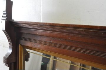 イギリスアンティーク　細部の装飾まで美しい!天板が御影石のマホガニーホールスタンド(ミラー、鏡、鏡台、ドレッサー、化粧台)(R-063837)
