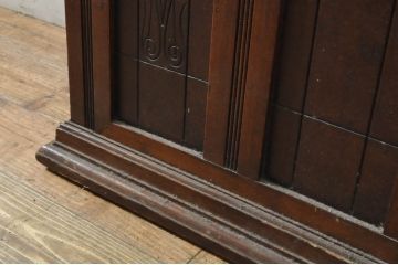 イギリスアンティーク　細部の装飾まで美しい!天板が御影石のマホガニーホールスタンド(ミラー、鏡、鏡台、ドレッサー、化粧台)(R-063837)