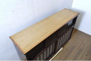 中古　美品　筑後民芸　和モダンの雰囲気を高めるサイドボード(戸棚、収納棚、サイドキャビネット)(R-063842)
