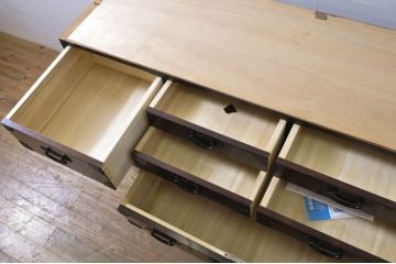 中古　美品　筑後民芸　上質な和の雰囲気を高めるサイドボード(戸棚、収納箪笥、整理箪笥、収納箪笥、サイドチェスト、引き出し、和箪笥、和たんす、和タンス)(R-063843)
