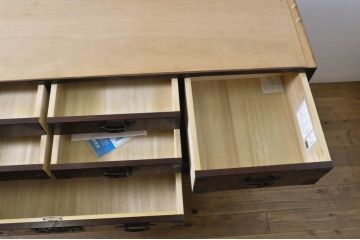 中古　美品　筑後民芸　上質な和の雰囲気を高めるサイドボード(戸棚、収納箪笥、整理箪笥、収納箪笥、サイドチェスト、引き出し、和箪笥、和たんす、和タンス)(R-063843)