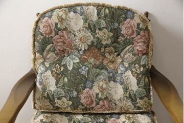 中古　飛騨産業　穂高シリーズ　キツツキマーク　ホワイトオーク　気品ある佇まいの1人掛けソファ(一人掛けソファ、アームチェア)(R-063846)