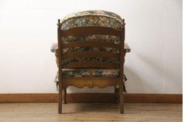 中古　飛騨産業　穂高シリーズ　キツツキマーク　ホワイトオーク　気品ある佇まいの1人掛けソファ(一人掛けソファ、アームチェア)(R-063846)