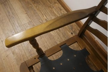 中古　飛騨産業　穂高シリーズ　キツツキマーク　ホワイトオーク　気品ある佇まいの1人掛けソファ(一人掛けソファ、アームチェア)(R-063846)