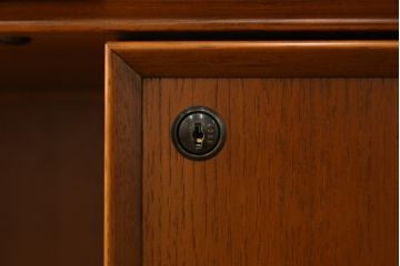中古　美品　CONDE HOUSE(カンディハウス)　ナラ材　スタイリッシュなデザインが魅力の大型デスク(片袖机、ワークデスク、在宅用、在宅ワーク用、オフィスデスク)(定価約65万円)(R-063850)