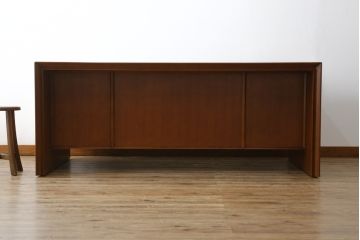 中古　美品　CONDE HOUSE(カンディハウス)　ナラ材　スタイリッシュなデザインが魅力の大型デスク(片袖机、ワークデスク、在宅用、在宅ワーク用、オフィスデスク)(定価約65万円)(R-063850)