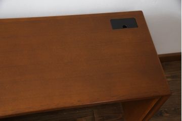 中古　美品　CONDE HOUSE(カンディハウス)　ナラ材　ちょっとしたワークスペース作りに便利なサイドデスク(片袖机、作業台、ワークデスク、在宅用、在宅ワーク用、オフィスデスク、キャスター付き)(定価約20万円)(R-063851)