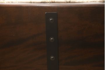 中古　美品　松本民芸家具　♯513型　クッション付き　クラシカルなデザインが美しいウィンザーチェア(ウィンザーベンチ、長椅子、3人掛けベンチ、ウインザーチェア)(R-063870)