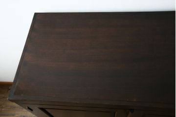 中古　松本民芸家具　台輪を付けてリメイクしました!取り入れやすいサイズが嬉しい衣装盆付き箪笥(和タンス、衣装箪笥、戸棚、収納棚、キャビネット、着物箪笥)(R-063872)