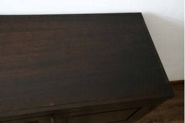 中古　松本民芸家具　台輪を付けてリメイクしました!取り入れやすいサイズが嬉しい衣装盆付き箪笥(和タンス、衣装箪笥、戸棚、収納棚、キャビネット、着物箪笥)(R-063872)