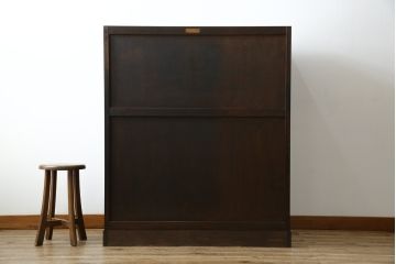 中古　松本民芸家具　台輪を付けてリメイクしました!取り入れやすいサイズが嬉しい衣装盆付き箪笥(和タンス、衣装箪笥、戸棚、収納棚、キャビネット、着物箪笥)(R-063872)