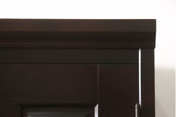 希少サイズ　中古　美品　北海道民芸家具　細身で取り入れやすい上品な幅狭ワードローブ(洋服タンス、収納棚、細身、ロッカータンス)(R-063875)