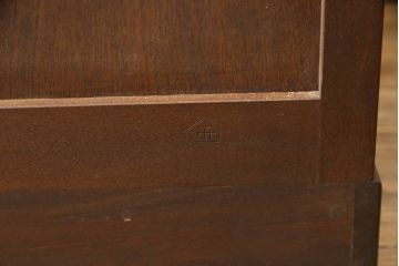 中古　美品　松本民芸家具　和モダンな佇まいが美しいG-III型面取り食器棚(収納棚、戸棚、キャビネット、カップボード)(定価約83万円)(R-063876)