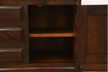 中古　北海道民芸家具　上質な作りが魅力のライティングビューロー(机、在宅ワーク用デスク、ワークデスク、引き出し)(定価約34万円)(R-063877)