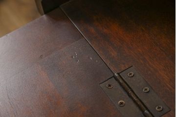 中古　北海道民芸家具　上質な作りが魅力のライティングビューロー(机、在宅ワーク用デスク、ワークデスク、引き出し)(定価約34万円)(R-063877)
