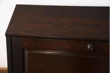 中古　北海道民芸家具　上質な作りが魅力のライティングビューロー(机、在宅ワーク用デスク、ワークデスク、引き出し)(定価約34万円)(R-063877)