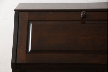 中古　北海道民芸家具　上質な作りが魅力のライティングビューロー(机、在宅ワーク用デスク、ワークデスク、引き出し)(定価約34万円)(R-063877)