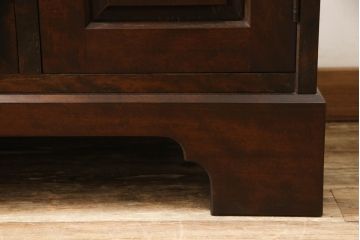 中古　北海道民芸家具　上質な作りが魅力のライティングビューロー(机、在宅ワーク用デスク、ワークデスク、引き出し)(定価約34万円)(R-063877)