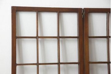 イギリスアンティーク　マホガニー材　深みのある色合いの5連衝立て(パーテーション、つい立て、衝い立て、仕切り)(R-063884)