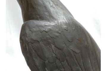 昭和七年六月　山根八春　鷲　台座　ブロンズ像(やまねやつはる、はっしゅん、ワシ、オブジェ、置物)(R-063902)