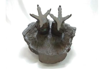 昭和七年六月　山根八春　鷲　台座　ブロンズ像(やまねやつはる、はっしゅん、ワシ、オブジェ、置物)(R-063902)