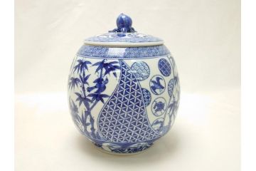 宮川香斎(真葛香斎)　祥瑞ねち　芋頭　水指(共箱付き、茶道具、)(R-063909)