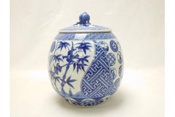 宮川香斎(真葛香斎)　祥瑞ねち　芋頭　水指(共箱付き、茶道具、)(R-063909)