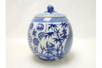 宮川香斎(真葛香斎)　祥瑞ねち　芋頭　水指(共箱付き、茶道具、)(R-063909)