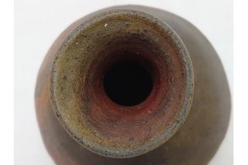 中里隆　唐津南蛮細?花入(共箱付き、花瓶、花器、花生)(R-063926)