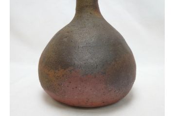 中里隆　唐津南蛮細?花入(共箱付き、花瓶、花器、花生)(R-063926)