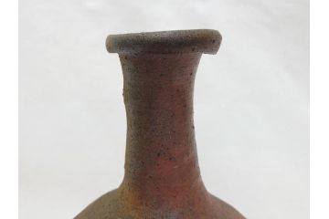 中里隆　唐津南蛮細?花入(共箱付き、花瓶、花器、花生)(R-063926)