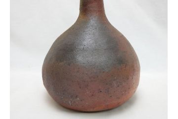中里隆　唐津南蛮細?花入(共箱付き、花瓶、花器、花生)(R-063926)
