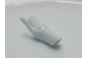 人間国宝　井上萬二作　白磁　彫文　水指(共箱付き、茶道具)(R-063927)