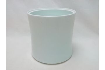 人間国宝　井上萬二作　白磁　彫文　水指(共箱付き、茶道具)(R-063927)