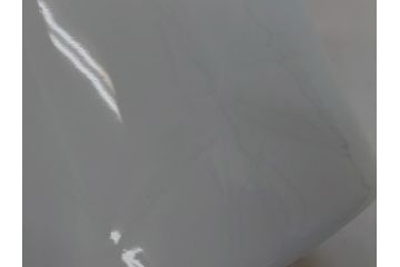 人間国宝　井上萬二作　白磁　彫文　水指(共箱付き、茶道具)(R-063927)
