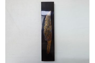 明治〜大正　時代物　蒔絵短冊入　漆器(共箱付き、短冊5枚付)(R-063929)