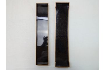 明治〜大正　時代物　蒔絵短冊入　漆器(共箱付き、短冊5枚付)(R-063929)