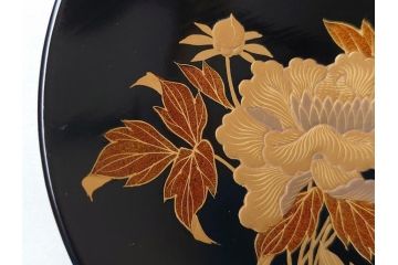 明治〜大正　輪島塗　花蝶　蒔絵　漆器　吸物椀10客(共箱付き、お椀)(R-063930)